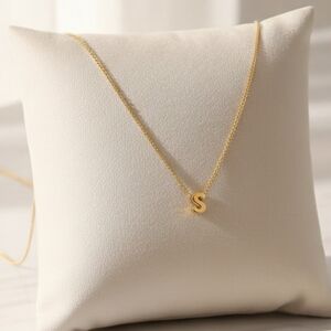 S Initial Necklace